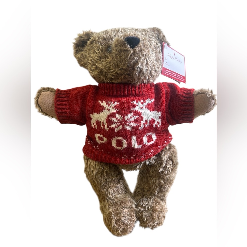 NWT VTG 1998 Ralph Lauren PoloPosable Teddy Bear Holiday Ralph Lauren Christmas - Picture 3 of 15